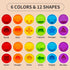 MOONTOY 12PCS Matching Eggs for Toddlers, Montessori Geometric Eggs Educational Learning STEM Toy