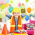 Gejoy 48 Pcs Kids Construction Birthday Party Supplies Kids Construction Hats and Vests Worker Costume Role Play Tote