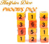 Gate Keeper Games and Dice: Halfsies Phoenix Dice - 12dc Fiery Orange & Yellow, Pearlescent Swirl