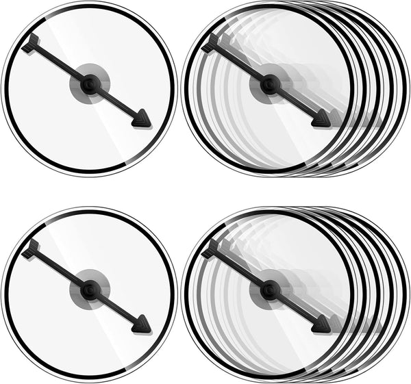 Chivao 10 Sets Game Spinner Wheel - Square Blank Game Spinners with Plastic Rotating Arrows for Game Prizes