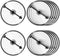 Chivao 10 Sets Game Spinner Wheel - Square Blank Game Spinners with Plastic Rotating Arrows