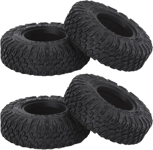 4Pcs 85mm Soft Rubber Terrain Wheel Tires Set for 1/10 RC Crawler Car Axial AX90069 D90 TF2 Tamiya CC01