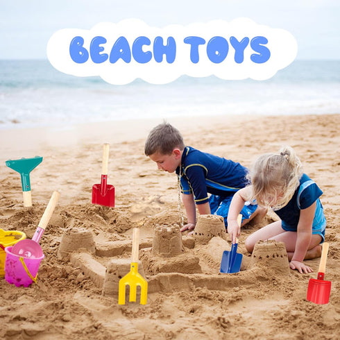 MEIDAYAI 8'' Set, 6 Set 3-8 Kids Gardening Pcs Beach Toys, Kids Metal Sand Toys Sandbox Toys, Children Sand Toys