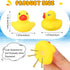 Zhanmai 300 Pcs Mini Rubber Ducks Set, Float Squeak Yellow Ducks in Bulk for Party Supplies and Bathtub Fun