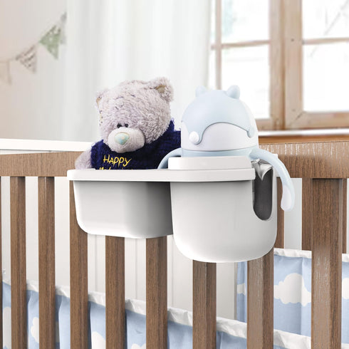 WedFeir SnackPod Child Cup & Snack Holder for Convertible Car Seats & Strollers - BPA Free - Grey