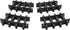 12-Piece Pack 2-Rail 1:24 Sets, 4+ Lionel Ready-to-Play Curved Model Train Track Black Plastic Ready-to-Play Expansion
