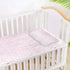 SyXIOP 28" 52" Pink Cooling Baby Crib Mattress Cover x Ultra Soft Crib Padding for Sides for Baby&Toddler