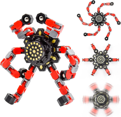 4 PCS Fidget Spinner Sensory Toys - Creative Top Spinning Stress Relief Hand Toy for Adults and Kids