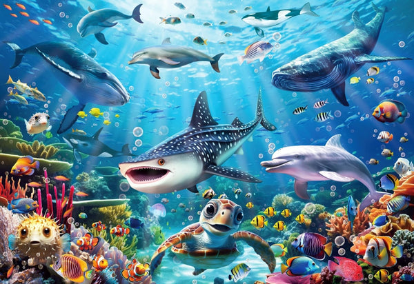 Puzzles for Kids Ages 4-10 - Underwater World Ocean 100 Pieces for Learning Educational Puzzle Toys