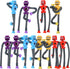 Pop Tubes Robot Fidget Toys 12 Packs Telescopic Suction Cup Stretchy Toys for Kids