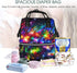 HCBPWVQA Backpack Daypacks Backpack Mommy Bright Beautiful Colorful Art Diaper Bag with Changing Pad and Pacifier