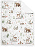 SqtmuHLuo Animals Blanket for Boys Girls Bear Deer Rabbit Hedgehog Owl Squirrel Soft