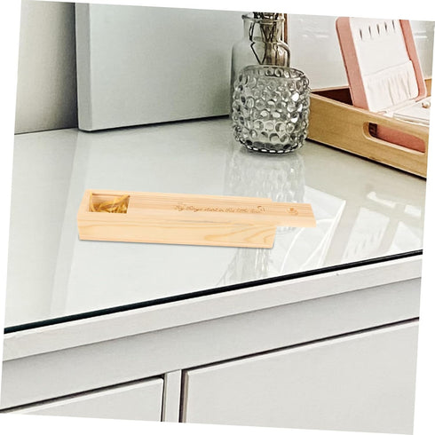 BESTOYARD Elegant Pregnancy Announcement Keepsake Box Wooden Pregnancy Test Storage Case with Lid Unique Memory