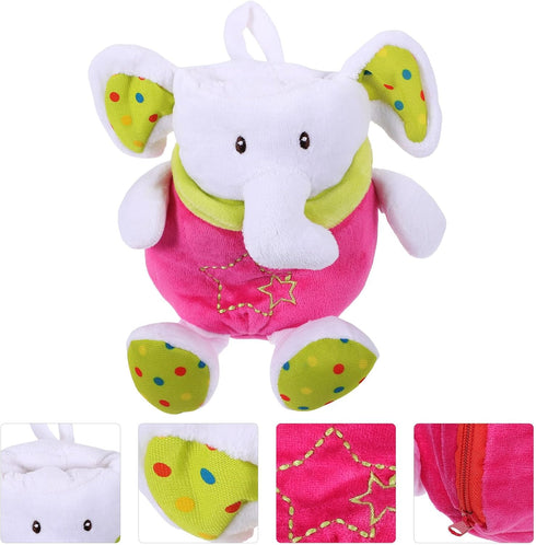 TOYANDONA Insulated Bottle Cover with Plush Stuffed Elephant Sleeve Portable Feeding Bottle Warmer Bag Soft Protective