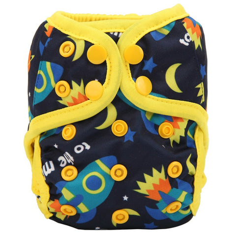 Newborn Baby Diaper Nappy Cover, Fits 8lbs-10lbs for Boys, To The Moon Design