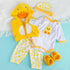 Reborn Baby Dolls Clothes 18 inch Outfit Accessories Yellow Duck 5pcs Set for 17-19 Inch Dolls