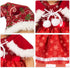 TianBo 3pc Christmas Doll Clothes, 18 Inch Red Color Including Snowflake Hat Shawl Dresses for Girl Dolls