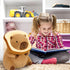 Ditucu Cute Capybara Plush Pillow, Wearable Toast Headgear Stuffed Animals Gifts for Kids 13.7 inch