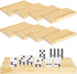 Set 8 Noamus of Wooden Domino Racks, Premium Natural Domino Trays, Solid Domino Tiles Holders Organizer for Mexican