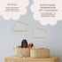 Set 2 BEBE BASK Handmade Wicker Cloud Dcor of - Rattan Cloud Decorations - Dcor for Bedroom and Baby Nursery Wall
