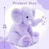 19.6inch MorisMos Large Elephant Stuffed Animal, Soft Stuffed Elephant Plush Companion Gifts for Girls Boys, Purple