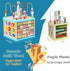 Qilay Wooden Activity Cube for Toddlers 1-3 - 5 in 1 Multipurpose ABC-123 Abacus Bead Maze Shape Sorter