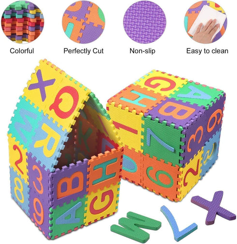Kangler (36-Piece Set) 5.9inch 5.9inch Kids Foam Puzzle Play Mat x Interlocking EVA Floor Tiles with Alphabet