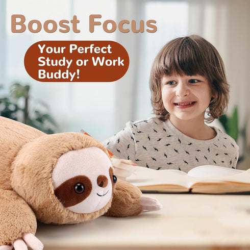22 Inch 4.5 (22" 4.5 lbs) gnomantic Sloth Weighted Stuffed Animals - Pounds Weighted Plushies Sloth Stuffed Animals