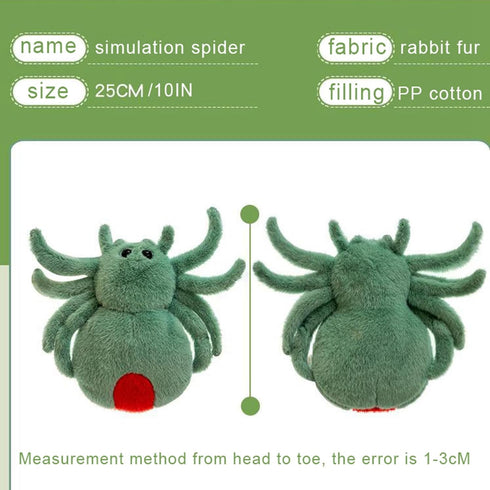 Plush Spider Stuffed Animal Toy, Soft 10 inch Kawaii Halloween Plush Spider for Kids and Adults