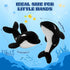 6 10 Tezituor Pcs Orca Stuffed Animals, Soft Orca Whale Plush Toy Glow in The Dark, Stuffed Killer Whale Birthday Party