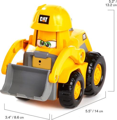 CAT Construction Toys Junior Crew Front Loader Vehicle with Kid Vroom Sounds - Educational Preschool Toy for Ages 2+