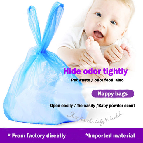 540 Counts 180 Disposable Diaper Bag for Baby, Diaper Sacks Cover the Incontinence Odor Really, Fresh Light Baby Powder