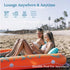 Inflatable Tanning Pool for Adults, Tanning Pool with Pillow Lounger Float and Cup Holders, Orange X-Large for Backyard