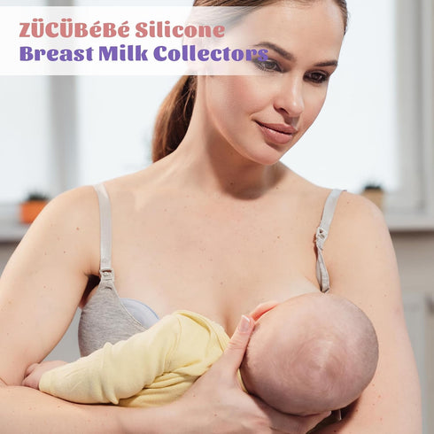 ZCBB 2 Breastfeeding2.5oz/75ml ShelBreastfeeding PCS Silicone Breast Milk Collectors for Silicone Hands Free Breast