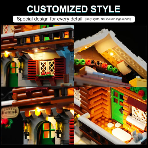 LED Light Kit for Lego Alpine Lodge 10325 Building Set, Creative Lighting Compatible with Lego 10325 - Lights Only
