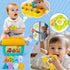 61218 1+ Montessori Toys for Babies Ages Months with Sensory Shape Sorter Matching Game Box Stacking Cups Soft Ring