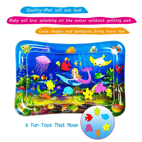 ZHUYNXIR Tummy 27.5x20 Water mat Infant Toys, Inflatable Premium Water mat Baby and Toddlers is The Perfect Fun time