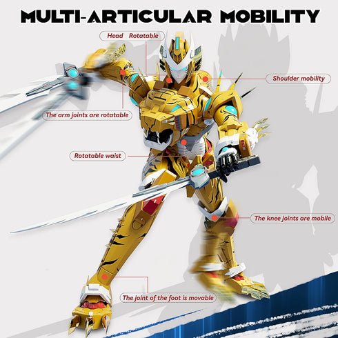 STOULKD 6-12 Animal Transforming into Leopard Robot Toy with Tiger Action Figure, Deformation Robot for Boys & Girls