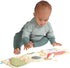 Manhattan Toy Deer One Soft Activity Crinkle Book & Fold Out Pat Mat for Baby, Toddler with Squeaker, Discovery Mirror