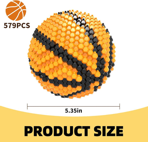 Set, 3D 14 15 16 (579 KADELE Basketball Building Block Adults challenging STEM Block Decorations, Miniature Educational