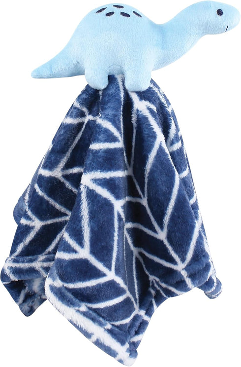 3-Pack, Hudson Baby Unisex Baby Animal Face Security Blanket, Dinosaurs One Size