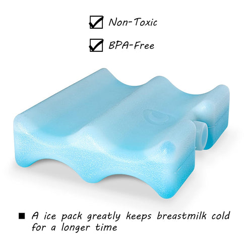 Pack Pack 9 Oz CURMIO Bottle Ice for Breastmilk Storage Bag, Reusable Ice for Breastfeeding Working Moms (Fits