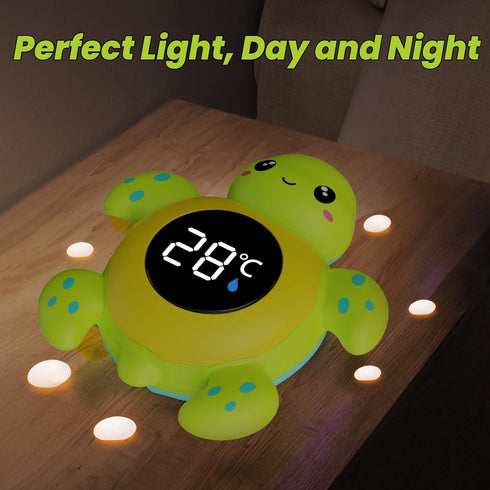 2-in-1 3-Color Baby Bath Thermometer Baby Safety, Digital Room & Bath Water Thermometer with Backlight & Temperature