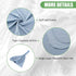 iEvolve Cotton Knitted Baby Swaddle Blanket - Newborn Wrap with Hat Headband Set, 35" x 35" (Light Blue)