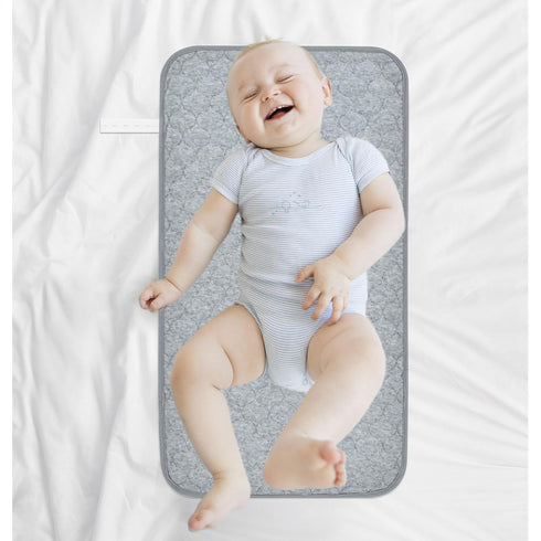 Generic 50x70cm Portable Diaper Mat, Travel Changing Pad, Foldable Bed Liner, Soft Waterproof Cotton Pad with Non Slip