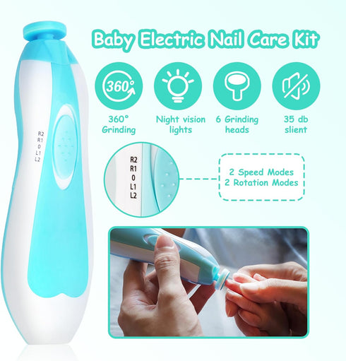 28 1 Trimmer Set Baby Healthcare and Grooming Kit, in Portable Baby Essentials Kit Electric Nail with Gas Relief Hair