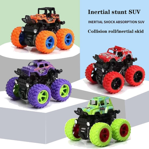 Monster Truck Toys - Friction Powered Push and Go Vehicles for Kids, Inertia Vehicle, Great Birthday Party Gift