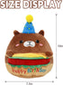 CAIYUEGG Hamburger Capybara Plush Stuffed Animal Capybara Plush Wear Birthday Hat Kawaii Stuffed Toys Soft Home Plushie