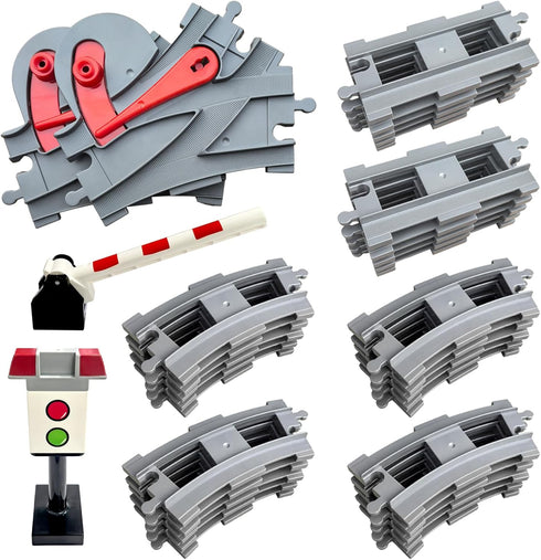 37 Pieces Train Tracks Set - Compatible with All Major Brands, Classic