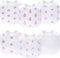 lazyrhino Baby 6-Pack Unisex Muslin Bibs, Absorbent, Soft, and Cute for Baby Boys